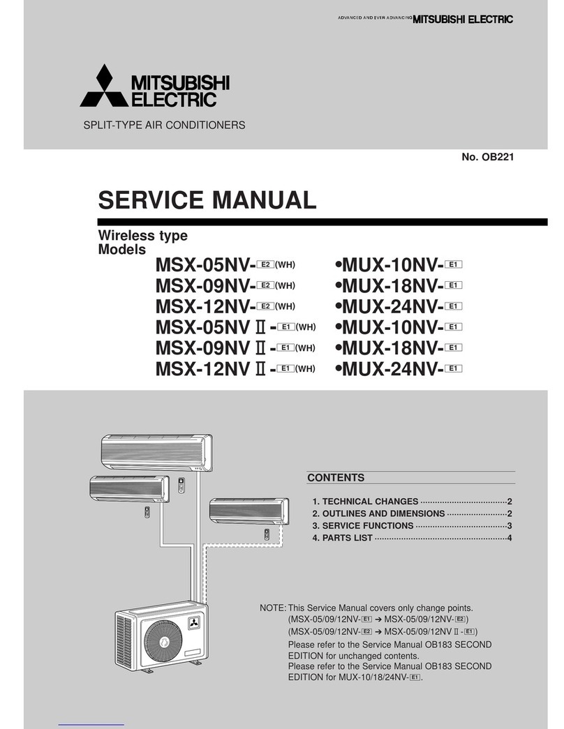 Mitsubishi Electric MUX-10NV-E1 User manual Mitsubishi Electric MUX-10NV-E1 User manual