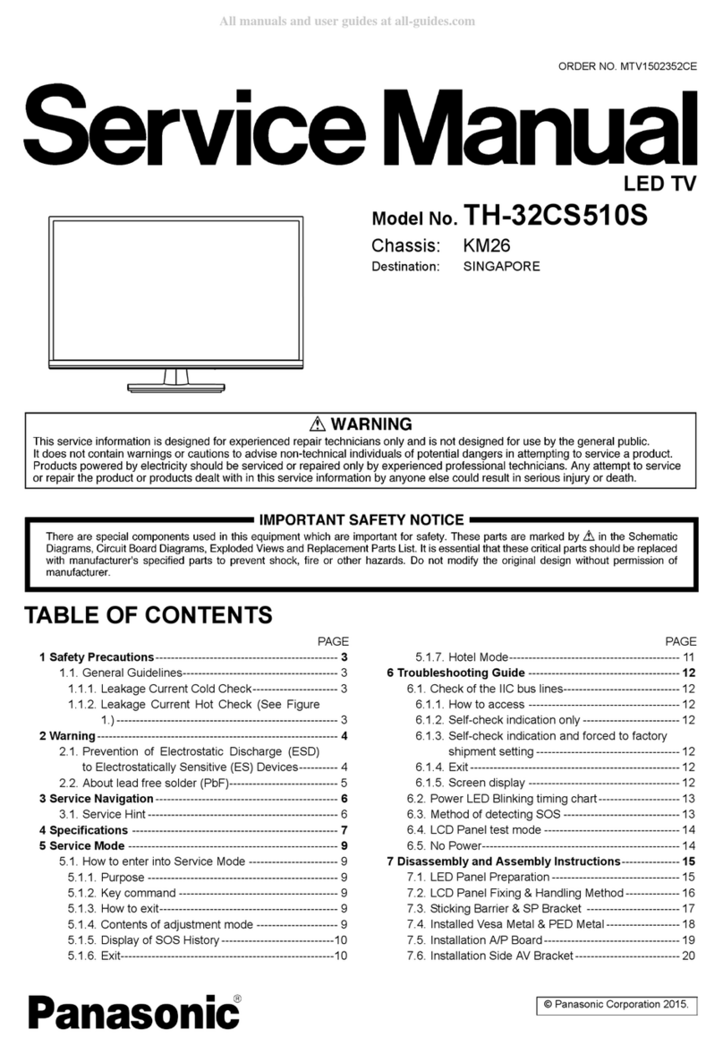 Panasonic TH-32CS510S Service manual