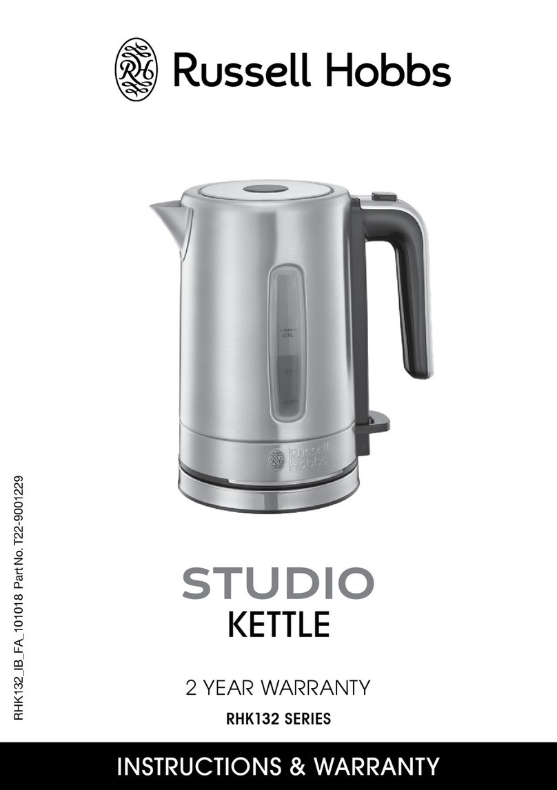 Russell Hobbs STUDIO RHK132 Series User manual