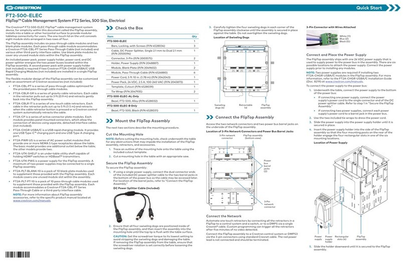 Crestron FlipTop FT2 Series quick start