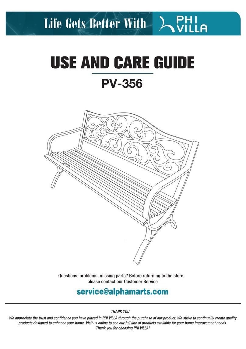 PHI VILLA PV-356 Use and care guide