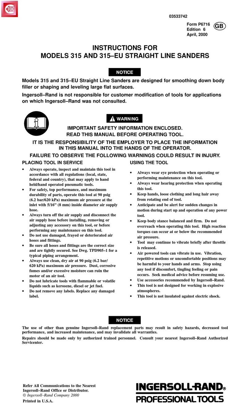 Ingersoll-Rand 315-EU User manual Ingersoll-Rand 315-EU User manual