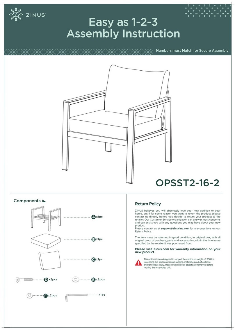 ZINUS OPSST2-16-2 Assembly instruction ZINUS OPSST2-16-2 Assembly instruction