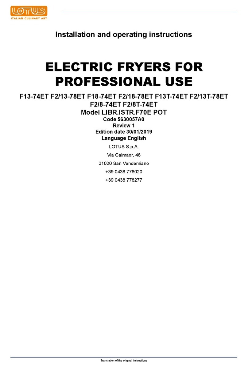 Lotus LIBR.ISTR.F70E POT Installation and operating instructions