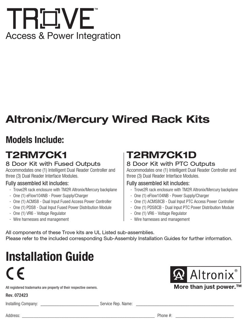 Altronix T2RM7CK1 User manual