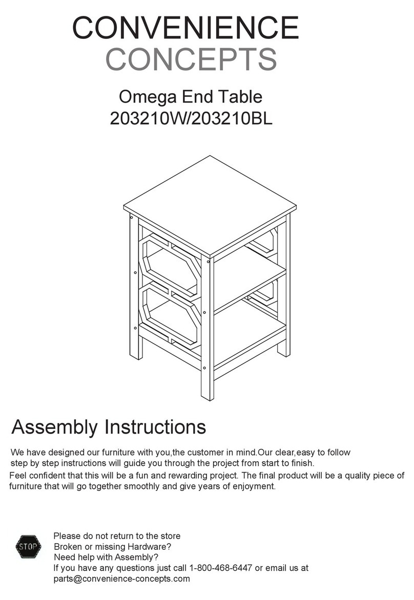 convenience concepts Omega 203210W Assembly instructions convenience concepts Omega 203210W Assembly instructions