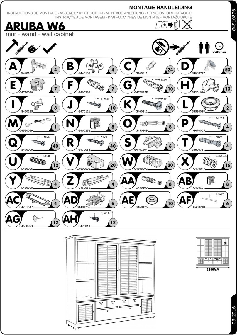 meubar ARUBA W6 Assembly instruction