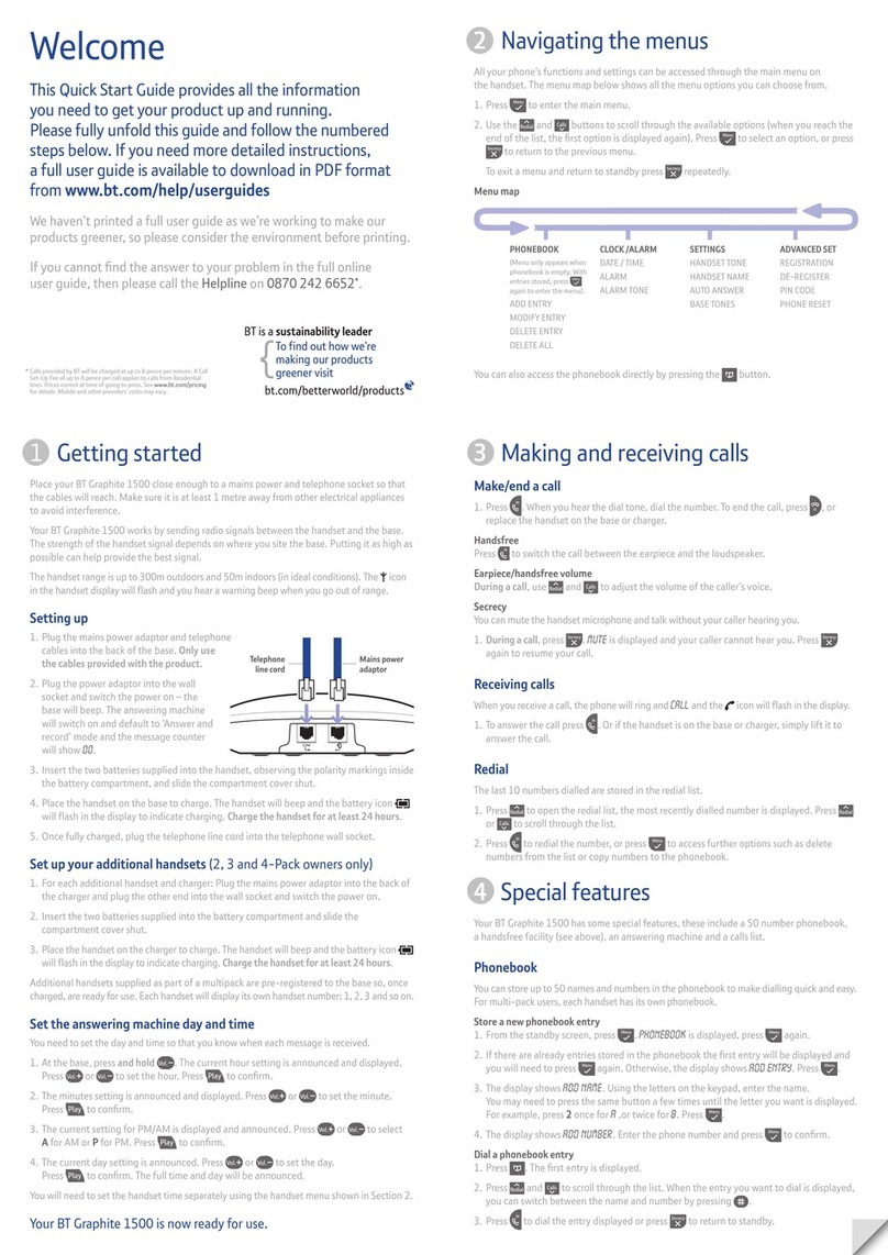 BT Graphite 1500 User manual