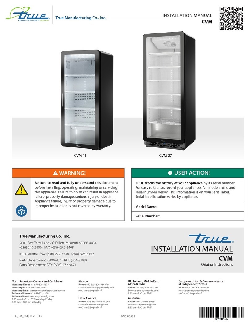 True CVM Series User manual