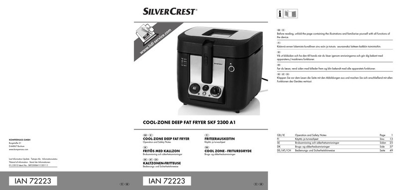 Silvercrest SKF 2300 A1 Operation and safety notes