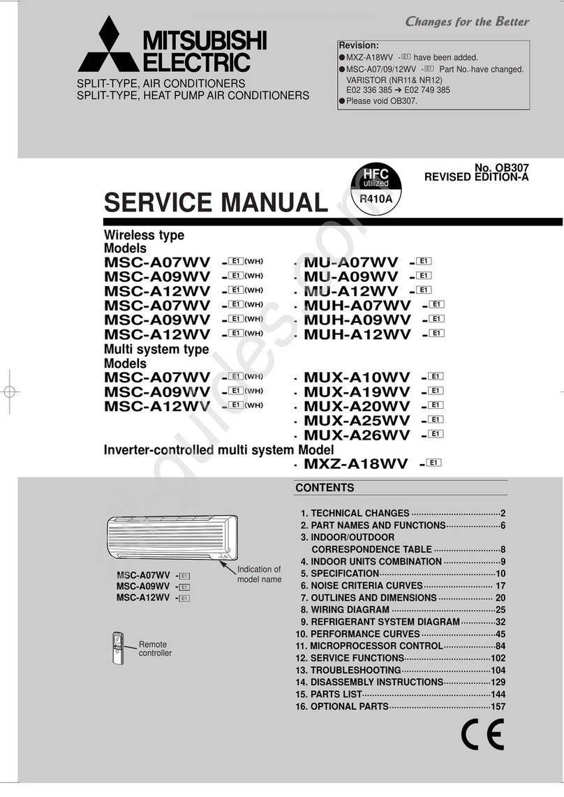 Mitsubishi Electric MSC-A07WV-E1 User manual