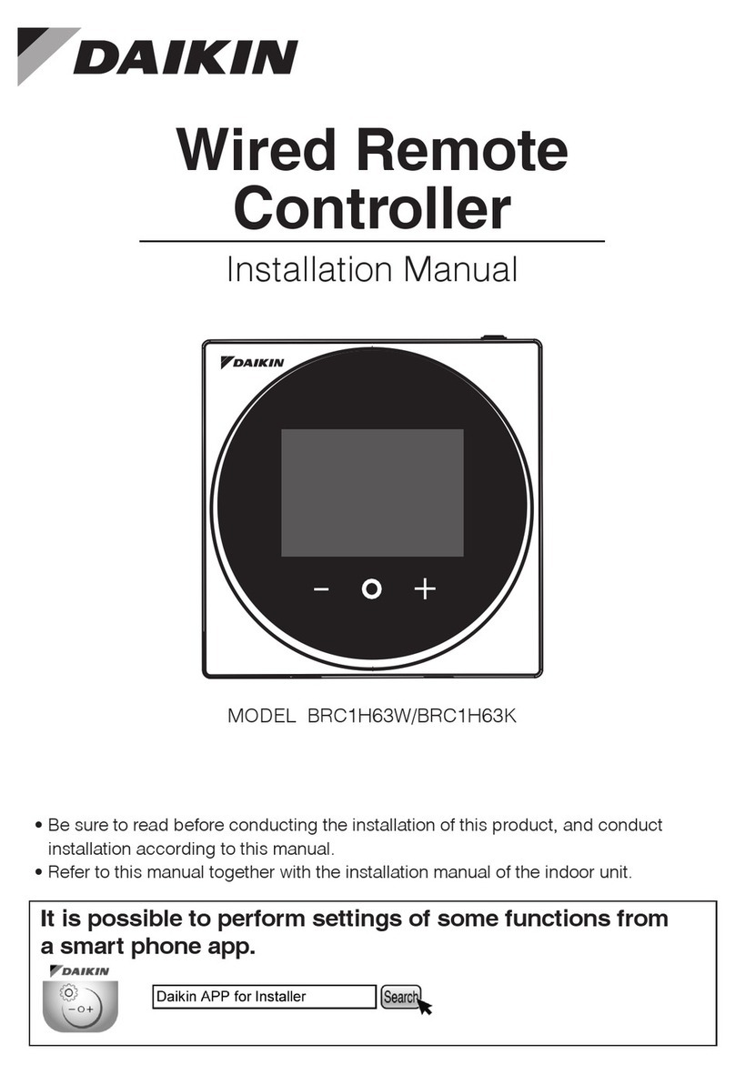 Daikin BRC1H63W installation manual