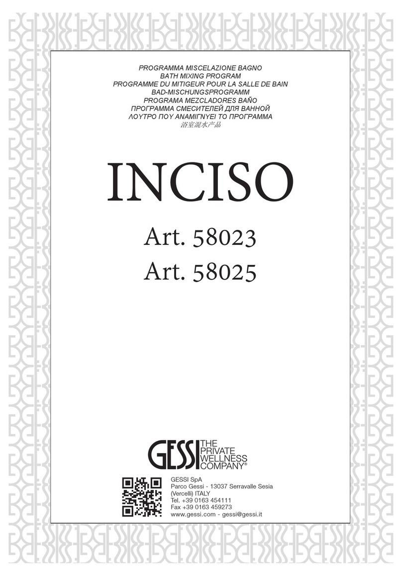Gessi Inciso 58025 Troubleshooting guide