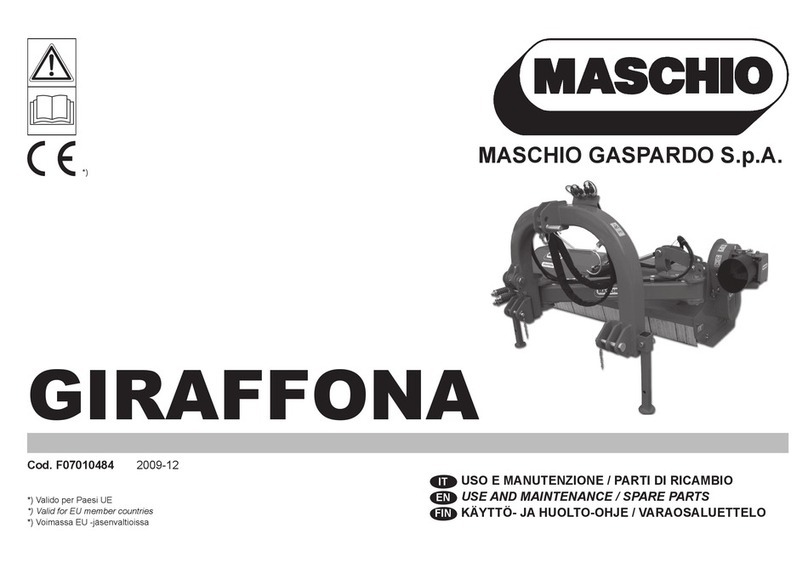 Maschio GIRAFFONA F07010484 Use and maintenance / spare parts Maschio GIRAFFONA F07010484 Use and maintenance / spare parts