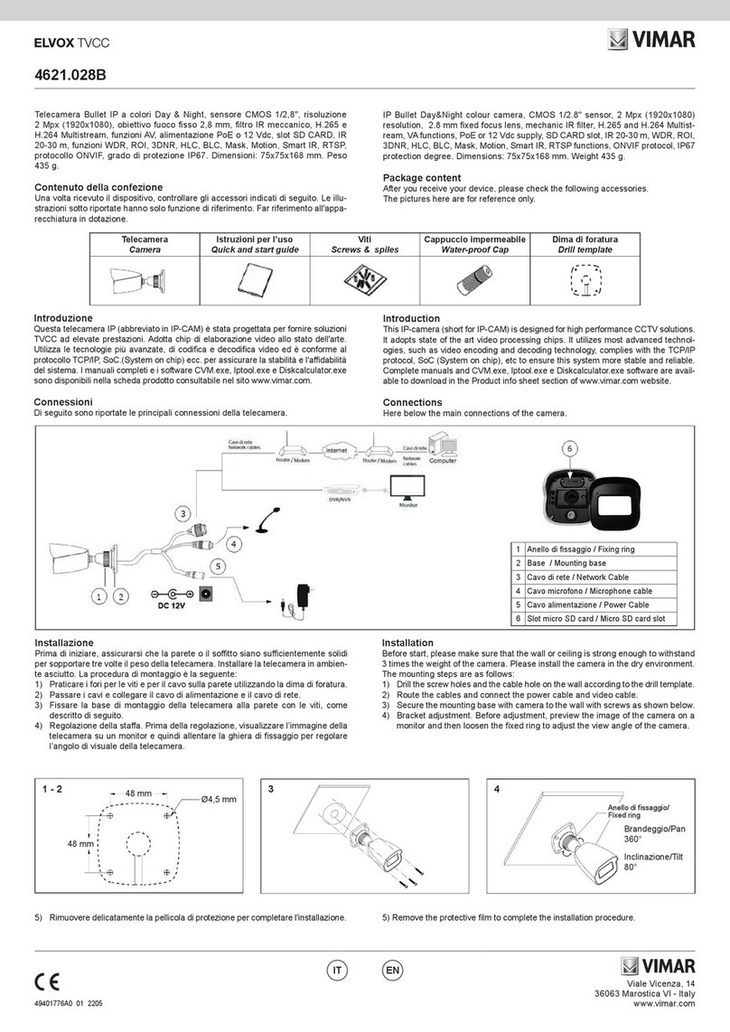 Vimar ELVOX 4621.028B manual
