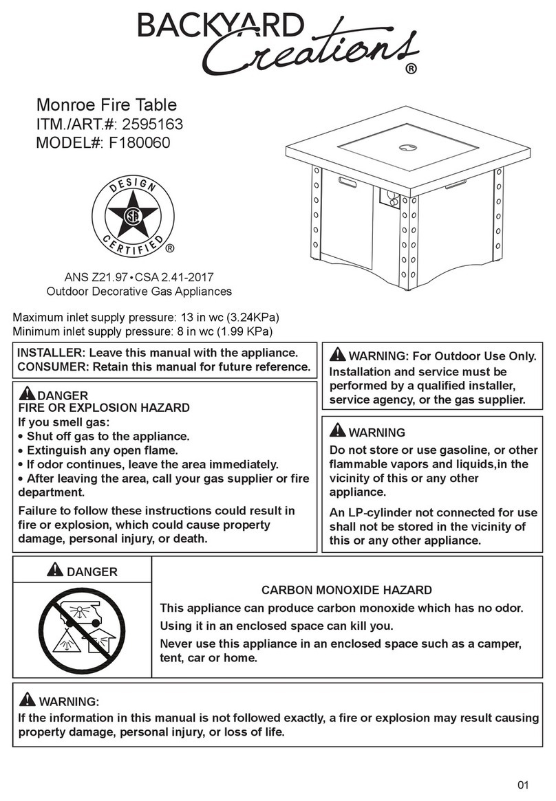 Backyard Creations Monroe F180060 instructions