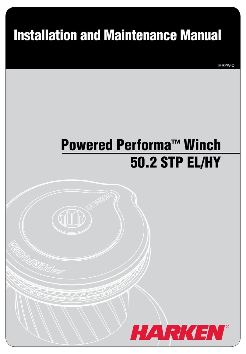 Harken Powered Performa Winch 50.2 STP EL Installation and maintenance manual Harken Powered Performa Winch 50.2 STP EL Installation and maintenance manual