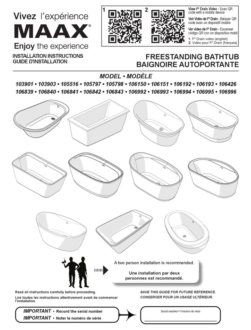 MAAX 106839 installation instructions