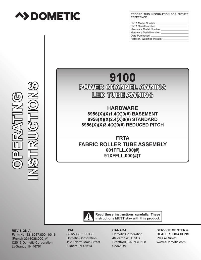 Dometic 9108853211 operating instructions