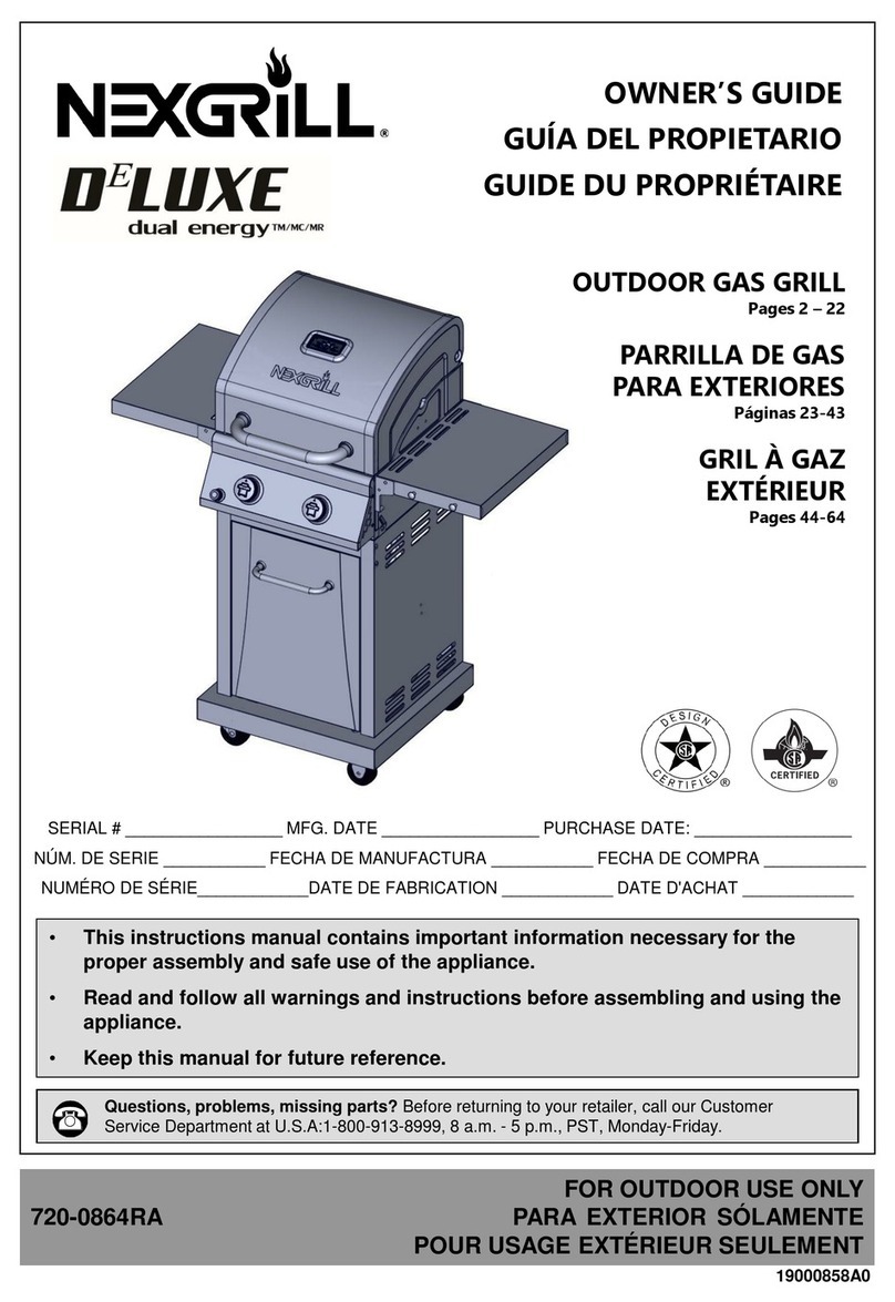 Nexgrill Deluxe 720-0864RA User manual Nexgrill Deluxe 720-0864RA User manual