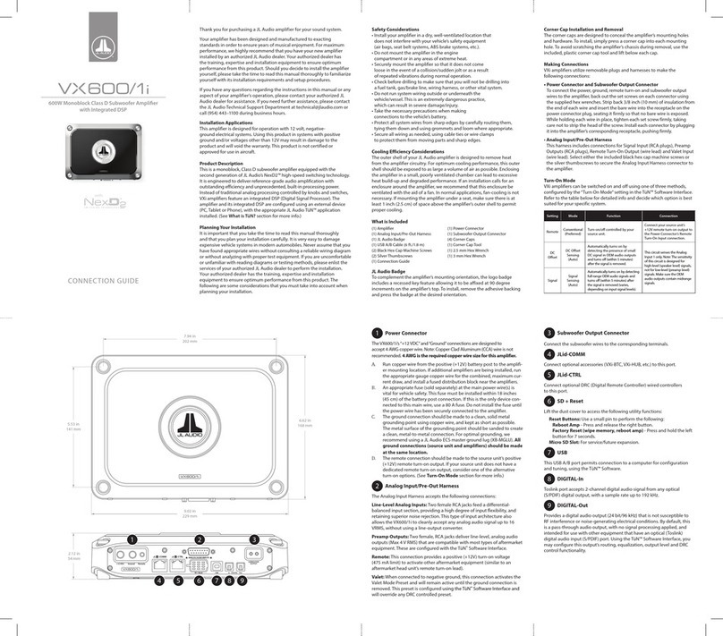 JL Audio NexD2 VX600/1i Connection guide