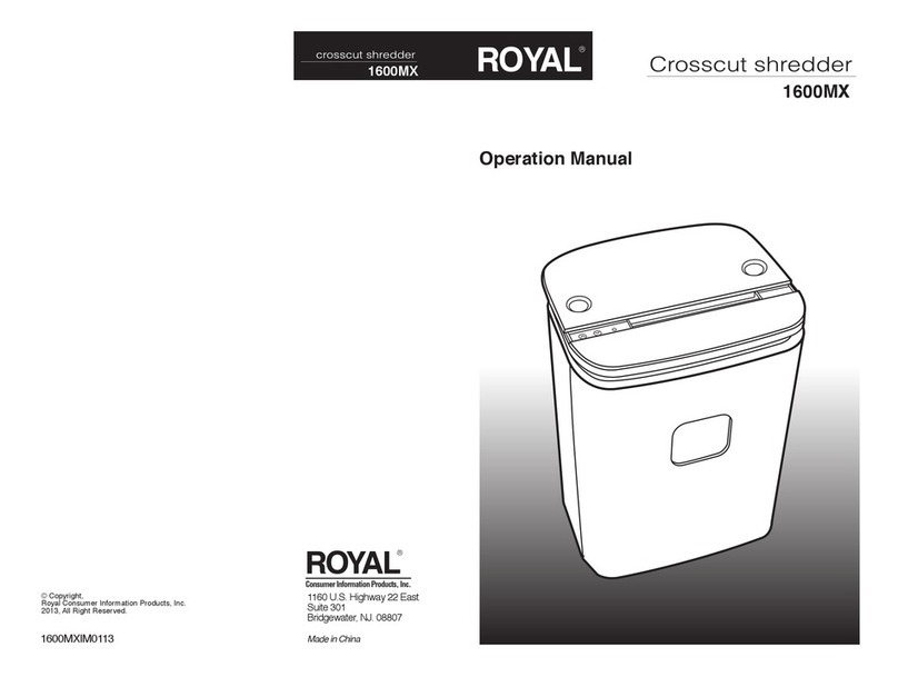 Royal 1600MX User manual