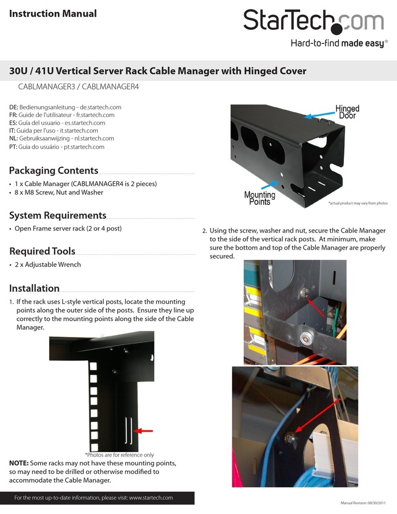StarTech.com CABLMANAGER3 User manual