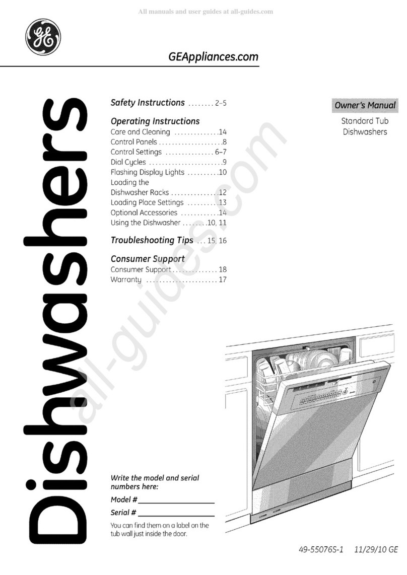 GE HDA3600RWW User manual