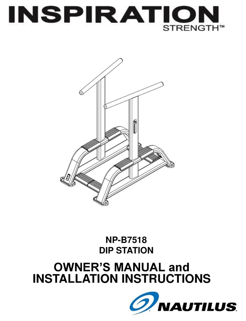 Nautilus INSPIRATION STRENGTH NP-B7518 Owner's manual and installation instructions