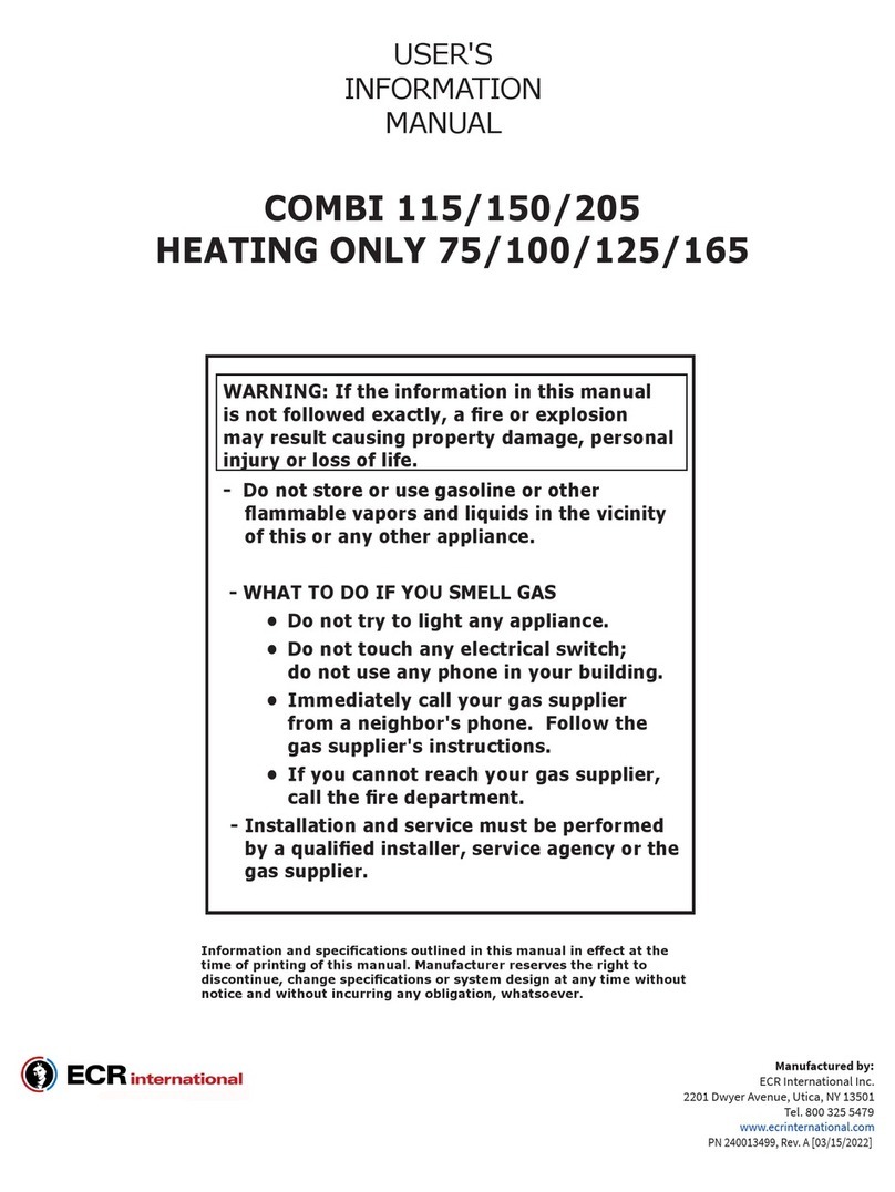 ECR International COMBI 205 User's information manual