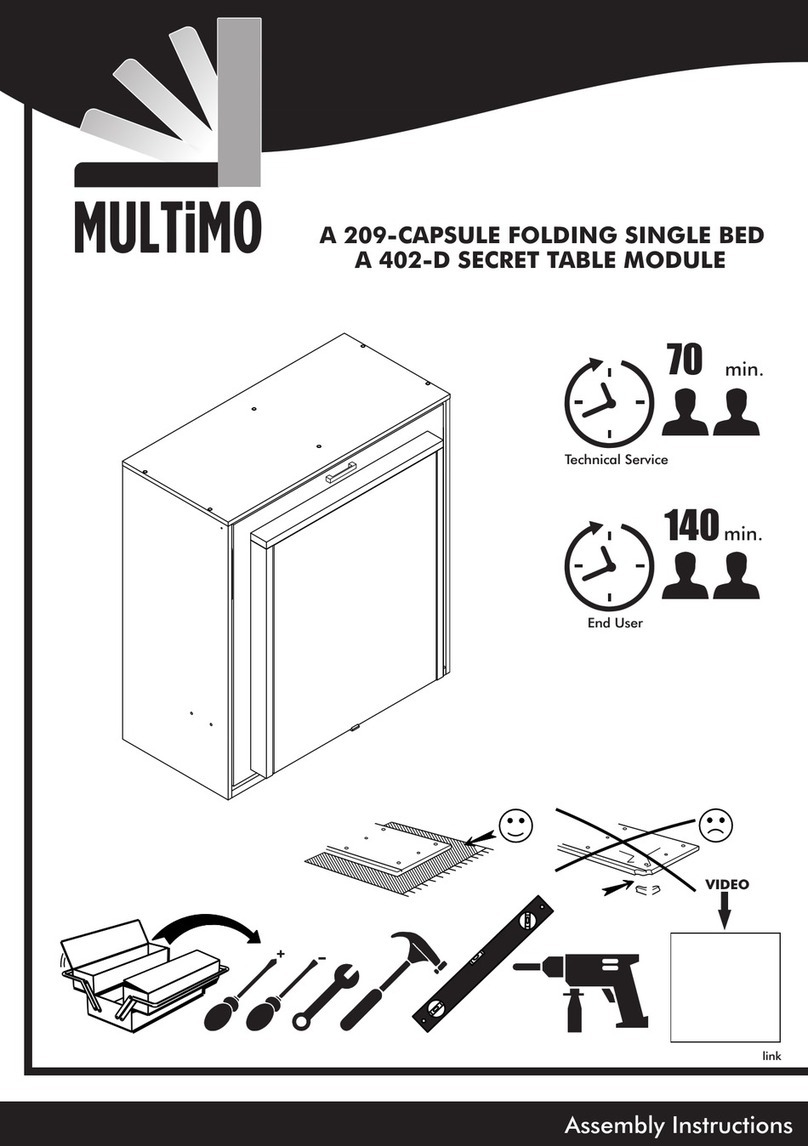 Multimo A 209-CAPSULE FOLDING SINGLE BED Assembly instructions