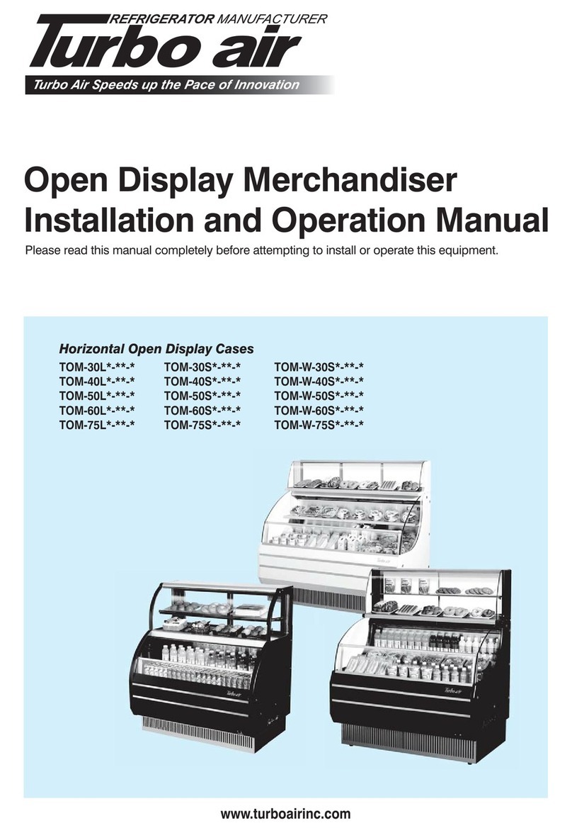 Turboair TOM-30L Installation and operation manual Turboair TOM-30L Installation and operation manual