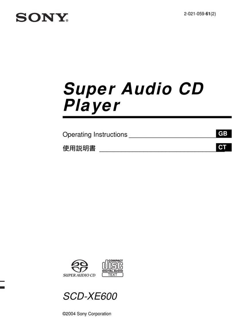 Sony SCD-XE600 operating instructions