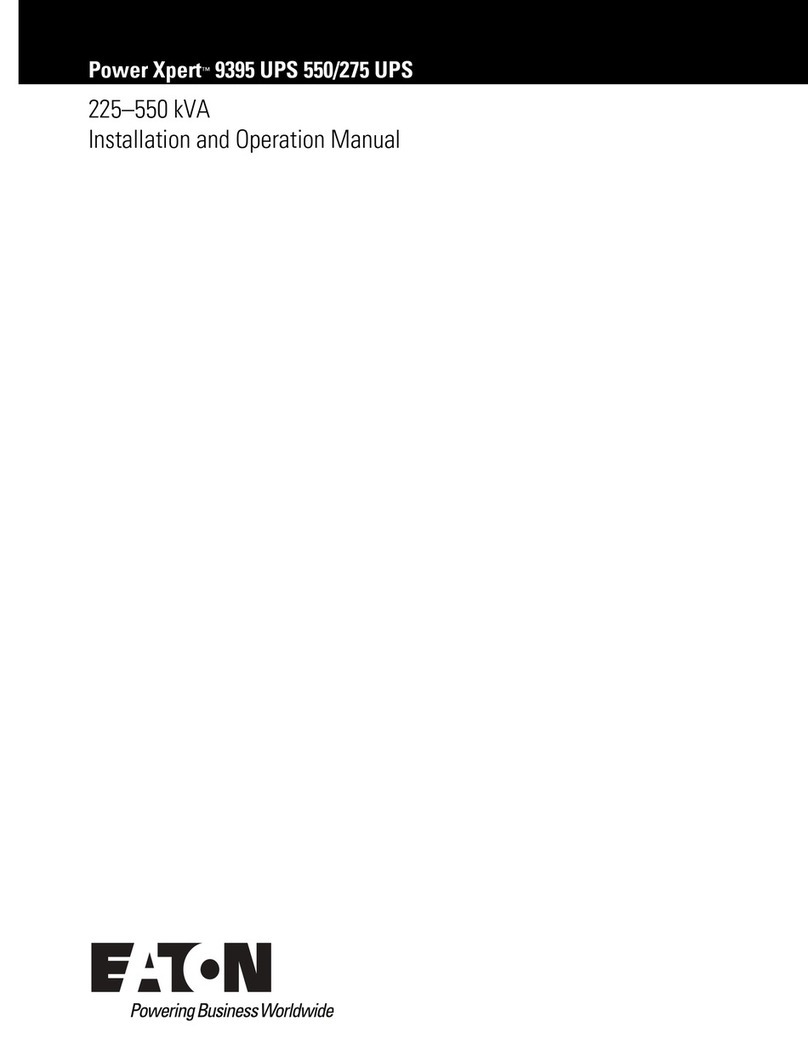 Eaton Power Xpert 9395 550/275 Installation and operation manual Eaton Power Xpert 9395 550/275 Installation and operation manual