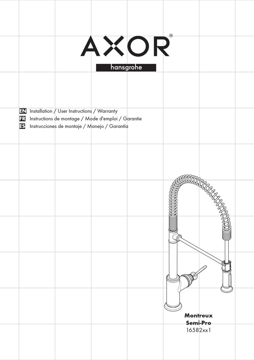 Hans Grohe Axor Montreux Semi-Pro 16582 1 Series Instruction Manual