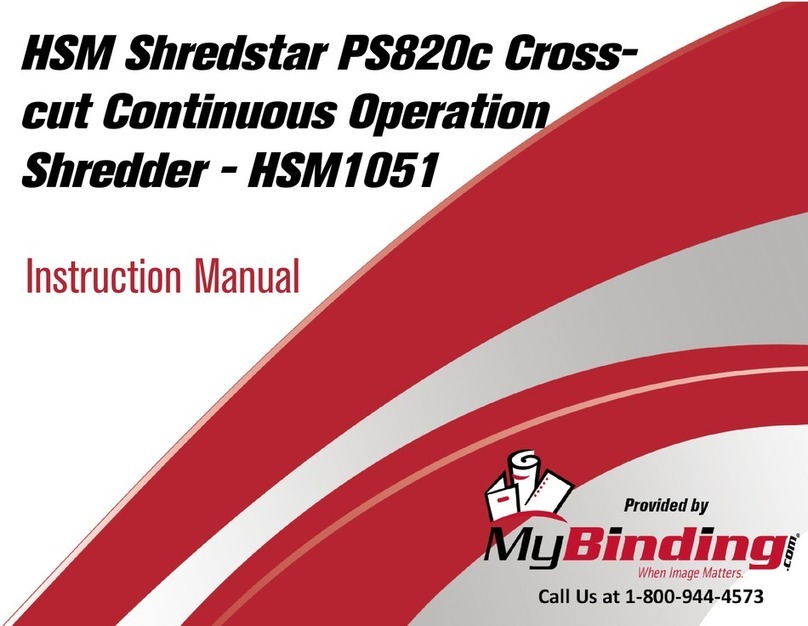 HSM shredstar PS820c instruction manual