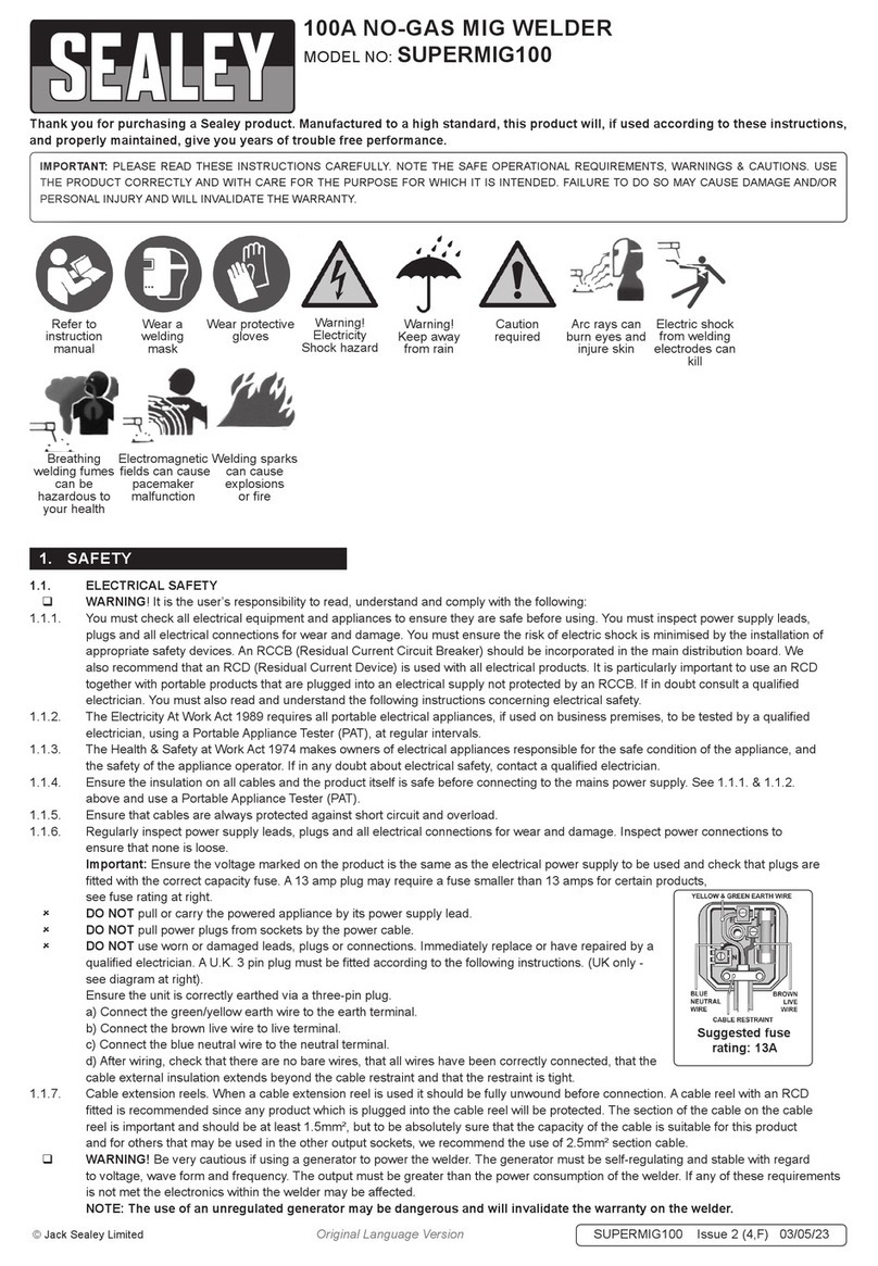 Sealey SUPERMIG100 User manual