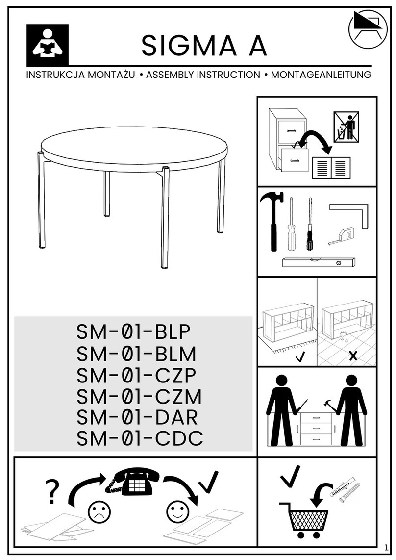Arthauss Furniture SIGMA A SM-01-BLP Assembly instruction