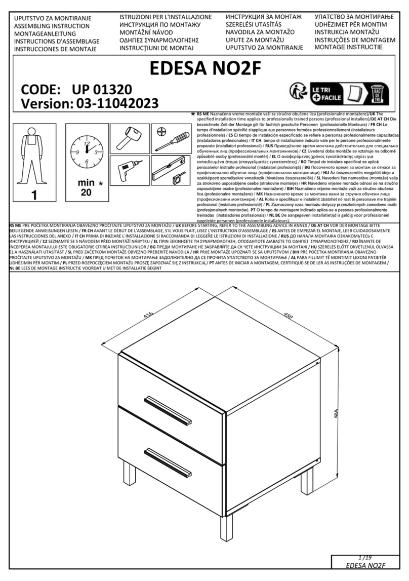 Dedeman EDESA NO2F UP 01320 Assembling Instruction Dedeman EDESA NO2F UP 01320 Assembling Instruction