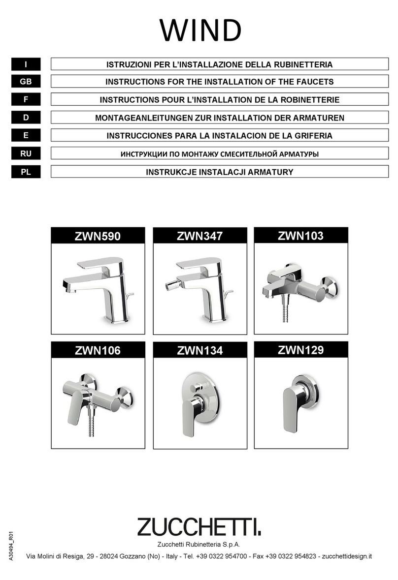 ZUCCHETTI WIND ZWN347 Instruction for the installation