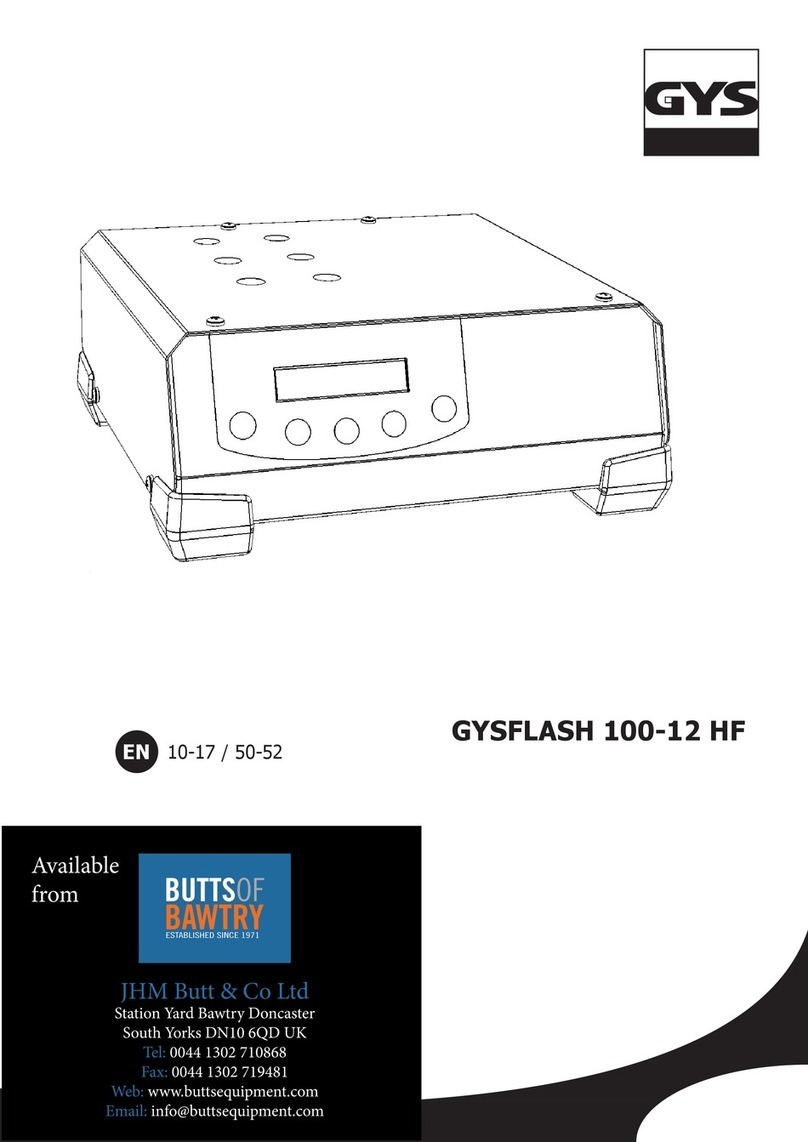 GYS GYSFLASH 100.12 HF manual