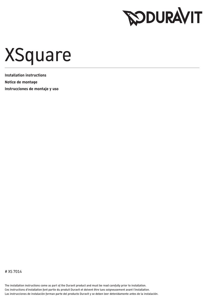DURAVIT XSquare XS 7014 installation instructions