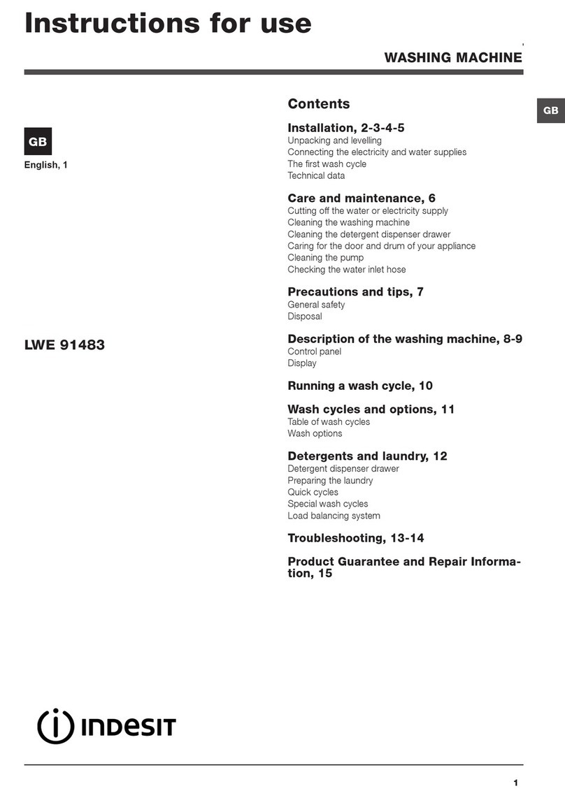 Indesit LWE 91483 Instructions for use