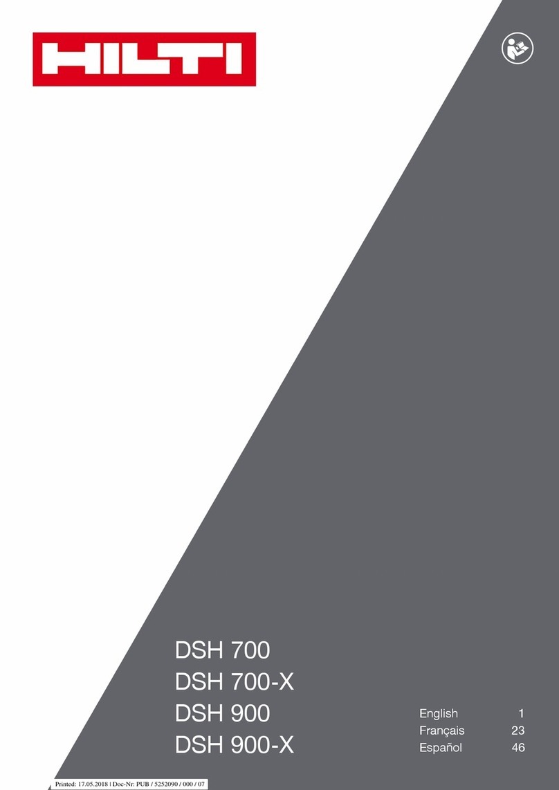 Hilti DSH 700 manual