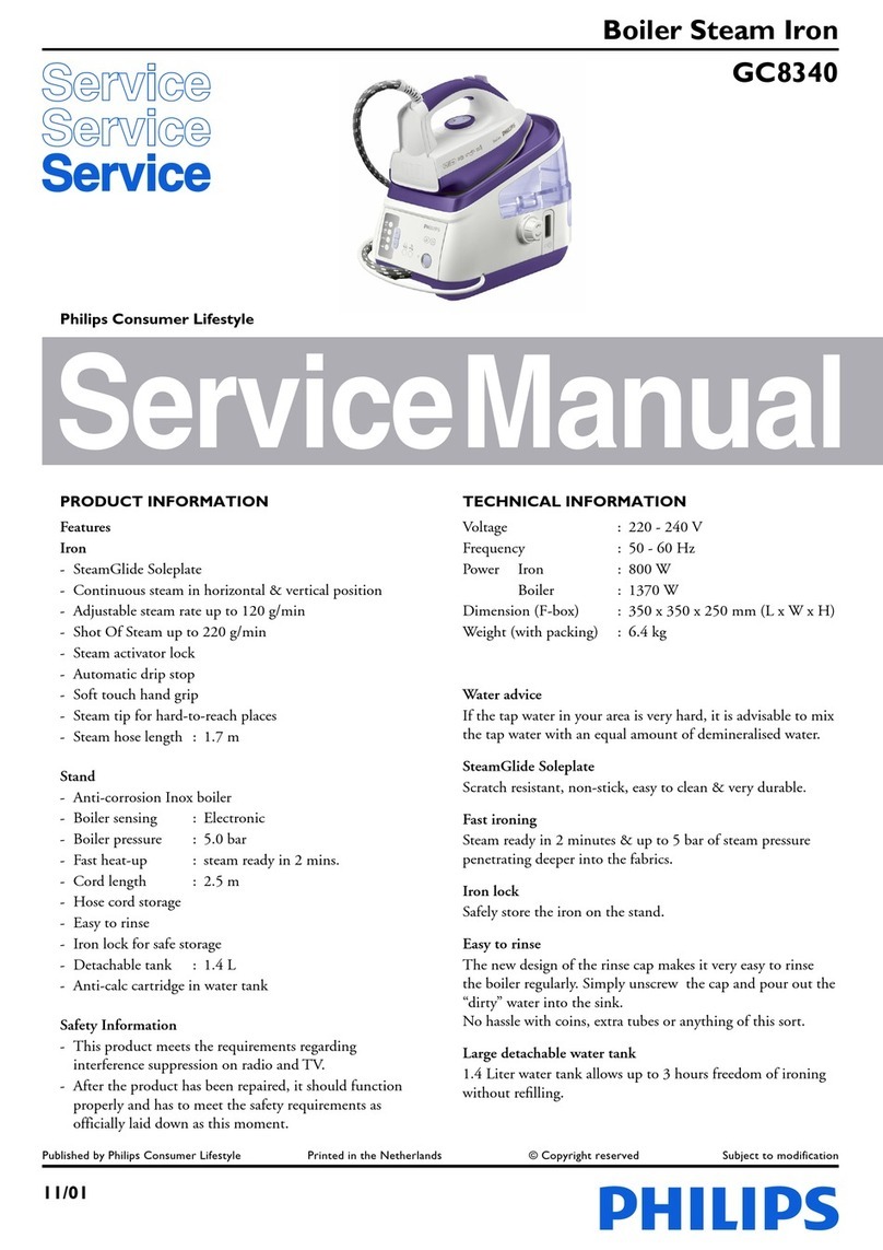 Philips EasyCare GC8340 Service manual