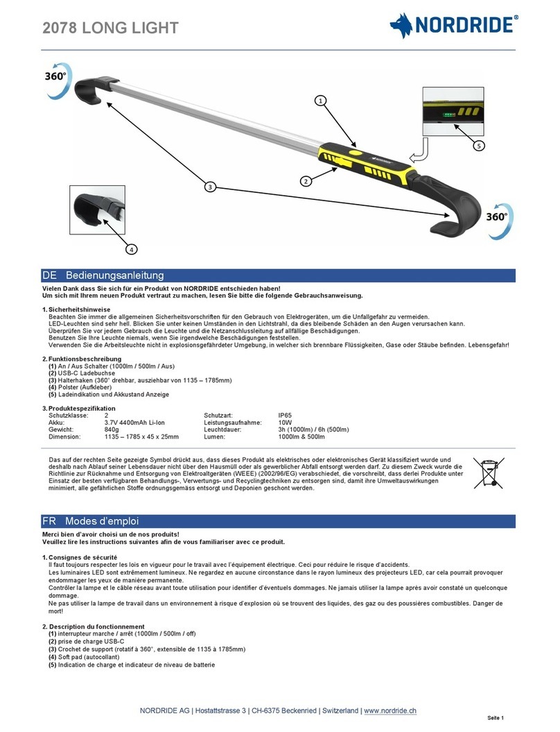 NORDRIDE 2078 operating instructions