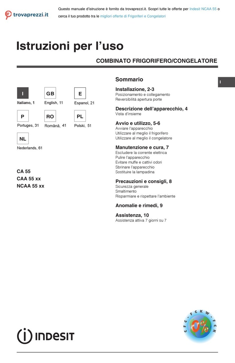 Indesit CAA 55 Series User manual