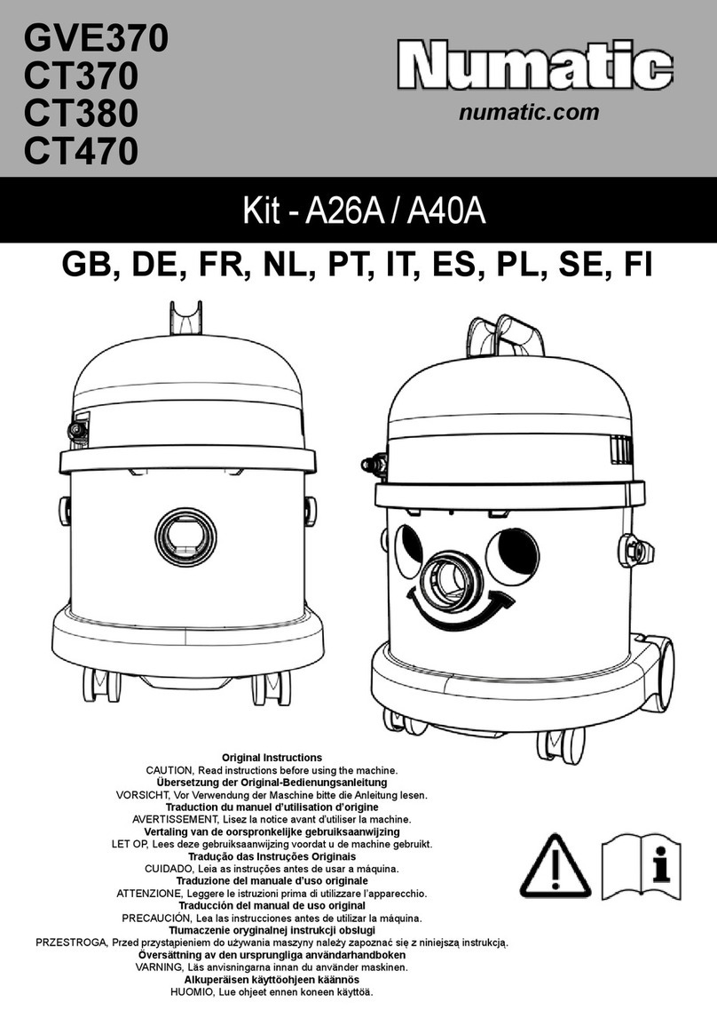 Numatic A26A User manual