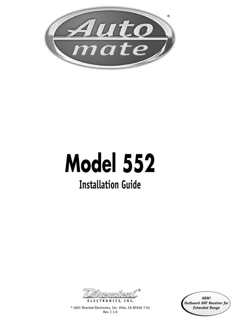 Directed Electronics Auto mate 552 User manual