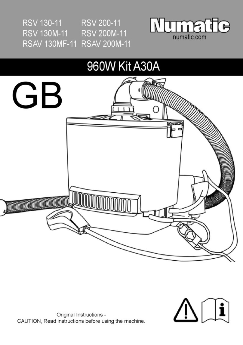 Numatic RSV 130M-11 User manual